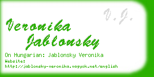 veronika jablonsky business card